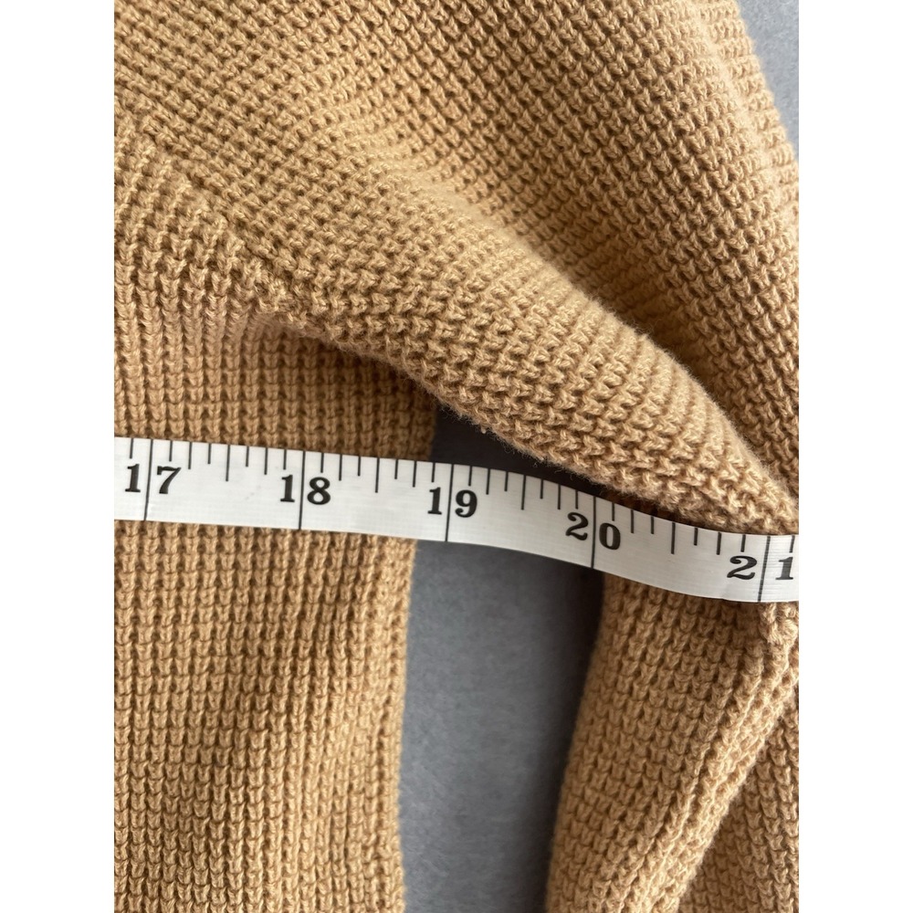 Women’s Cream/Tan Cowl Neck Sweater with Drawstring - Picture 10 of 12